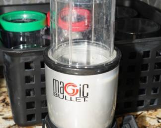 Magic Bullet blender with accessories