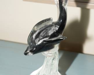 Art glass dolphin