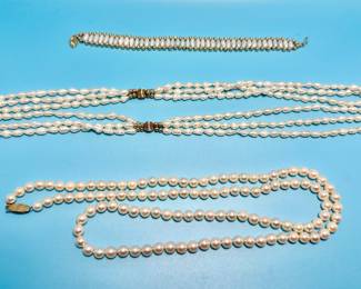 Pearls with 14K Clasps and beads