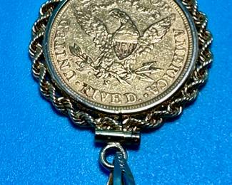 Sold gold Coin 14k Surround