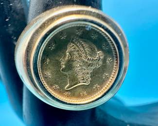 Gold Coin 14K Surround ring