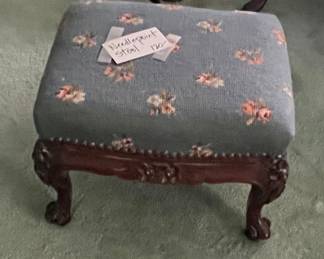 Antique Needlepoint Stool- $120