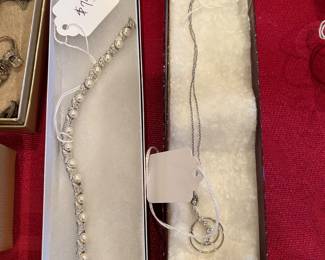 Sterling silver bracelet and necklace