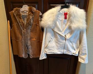 Cute Fur collar vest and jacket!