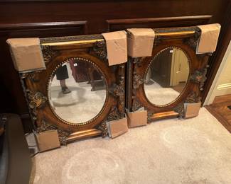 Pair of new oval mirrors