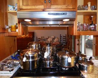 Vintage "Chef's Ware" 5 ply Cookware by Towncraft, Vintage Copper Bottom Revere Ware Cookware (See Next 2 Pics)