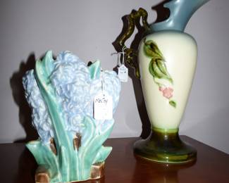 McCoy "Hyacinth" Vase, Hull Ewer (as is)