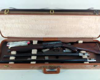 Belgium Browning Light Twelve 12 ga Shotgun SN# 270733, 2-3/4", 25.5" And 27" Bbls, Paperwork, Keys For Case, In Hard Case 