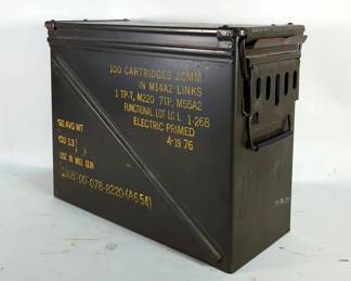 Metal Ammo Can, Approx 18.25" x 8" x 14.5" 