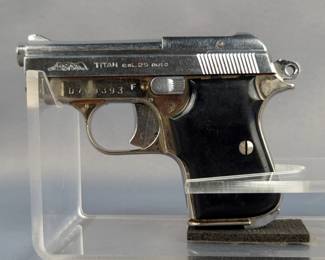 Italy / F.I. E. Titan Tiger .25 Auto Pistol SN# D709393, 2 Total Mags 