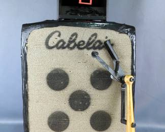 Remington Automatic Hand Trap, Cabela's Archery Target, And Beeman No. 2085 Pellet Trap