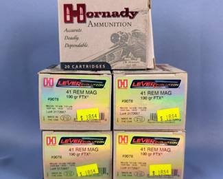Hornady Leverevolution 41 Rem Mag Ammo, Approx 82 Rds, And PMC 41 Rem Mag Ammo, Approx 12 Rds
