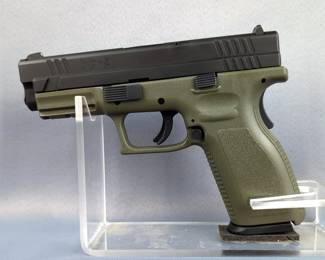 Springfield Armory XD-9 9x19 Pistol SN# XD977219, 4 Total Mags (2 New In Package), Holster, Speed Loader, Dual Mag Holder, X2 Light, With Soft Case, Paperwork, In Hard Case 
