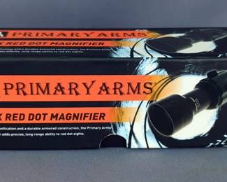 Primary Arms 3x Red Dot Magnifier, With Instructions, And Cleaning Cloth, In Box