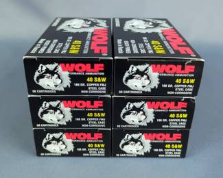 Wolf 40 S&W Ammo, Approx 300 Rds