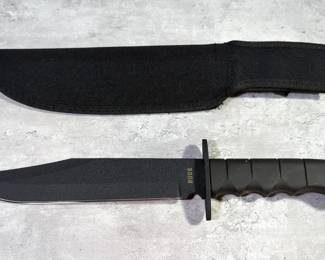 BUDK Fixed Blade Knife, Model Bk927, 8.75" Blade, In Nylon Sheath