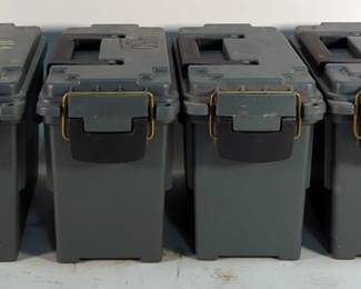 Plano Ammo Box Model 1312, Qty 4, Approx 11.5" x 5" x 7"