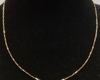 14KT GOLD BOX CHAIN NECKLACE, 2.3