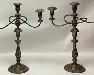 VTG. SILVERPLATE CANDELABRAS