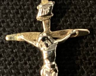 14KT YELLOW & WHITE GOLD JESUS 