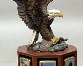 BRADFORD EXCHANGE SOARING SPIRITS LIGHT THE WAY ZIPPO LIGHTER COLLECTION, CHIP ON THE EAGLES WING