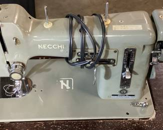 VTG. SEWING TABLE w NECCHI SEWING MACHIN
