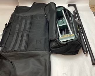 ASSORTED HUNT, SURVIVAL GEAR, BAGE