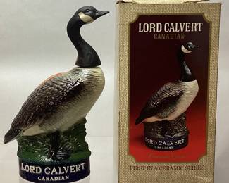 1977 LORD CALVERT CANADIAN GOOSE WHISKEY DECANTER