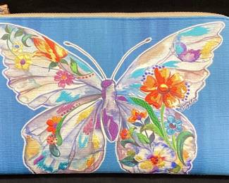 BRIGHTON HAND PAINTED LACE BUTTERFLY PURSE