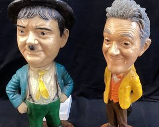 17’’ VTG. LAUREL & HARDY CHALKWARE STATUES