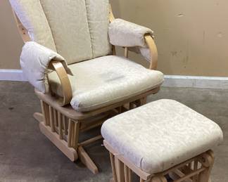 SLEIGH STYLE GLIDER & OTTOMAN