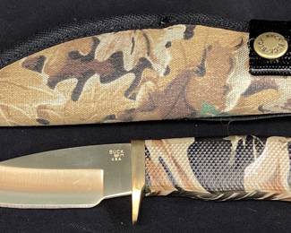 BUCK 691 PRO GOLD KNIFE w CAMO SHEATH