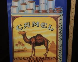 EMBOSSED 2006 R.J. EYNOLDS CAMEL CIGARETTES SIGN