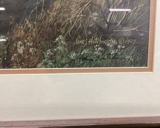 1977 JAMES HUTCHINSON DOE AT THE WATER PRINT