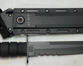 KA-BAR 1245 FIGHTING/ UTILITY KNIFE w SHEATH