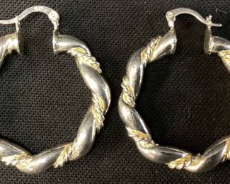STERLING SILVER HOOP EARRINGS