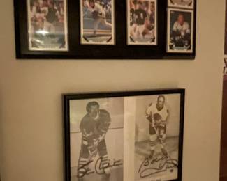 Stan Mikita and Bobbie Hull signed photographs