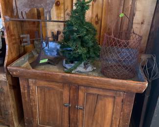 Beautiful tin lined dry sink. $500