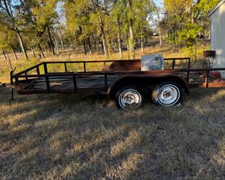 16 x 6.5 tandem axle trailer. Needs new wood floor and tires