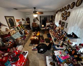 Tons of collectibles, Mickey Mouse, Cabbage Patch, Disney, Care Bear, TY Beanie Babies, McDonald toys, Hummel and more