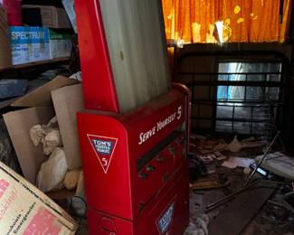 Vintage Tom’s 5 cent roasted peanut dispenser 