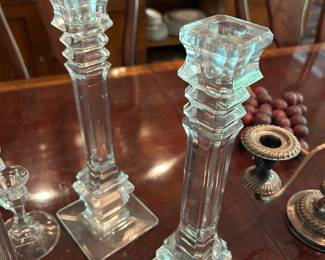 Towle crystal candlesticks 