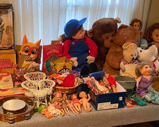 Assorted Vintage Dolls and Toys