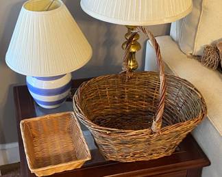 Set of Three Glass Top End Tables