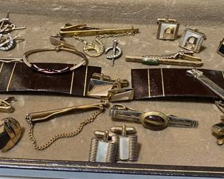Assorted Men's Cufflinks and Tie Bars