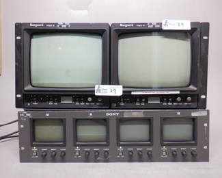 LOT OF MULTI SCREEN VIDEO MONITORS INCLUDING SONY, IKEGAMI