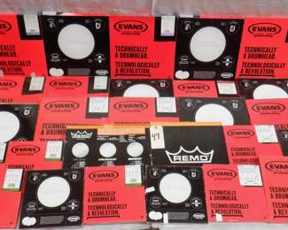LARGE LOT EVANS D'ADDARIO DRUM HEADS NOS