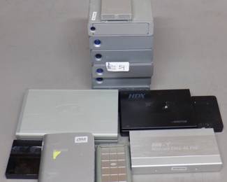 BOX ELECTRONICS INCLUDING HDX AVASTOR 1TB, MERCURY ELITE 1TB, LACIE AND MORE