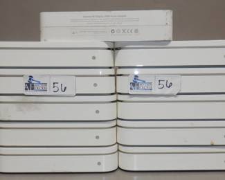 LOT MAC PRODUCTS INCUDING CINEMA HD DISPLAY 150W POWER ADAPTER, AIRPORT EXTREME BASE STATIONS