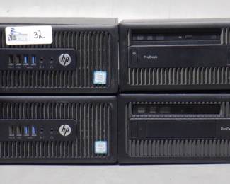 LOT OF 4 HP PRODESK COMPUTERS NO HARD DRIVES